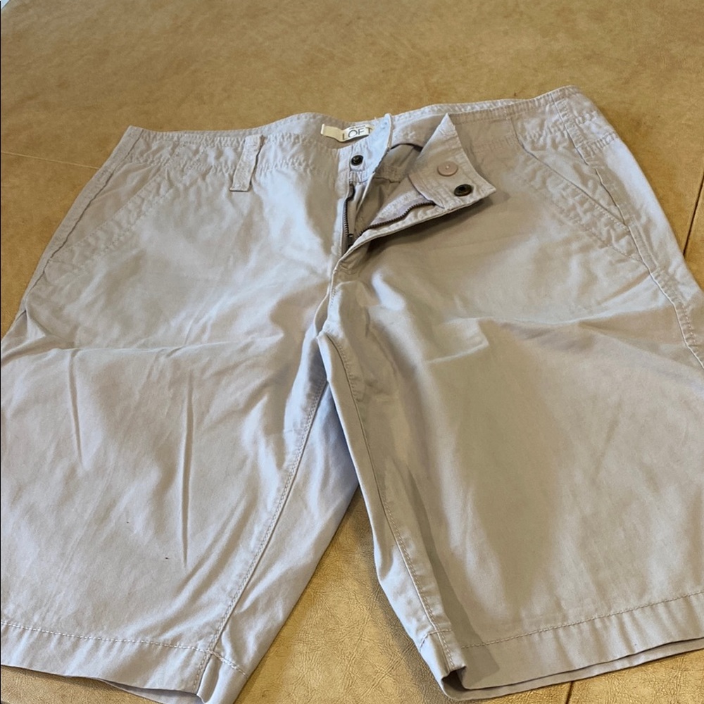 Ann Taylor Gray Flat Front Shorts